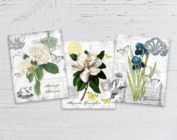 Personalized Botanic Collage | Etsy