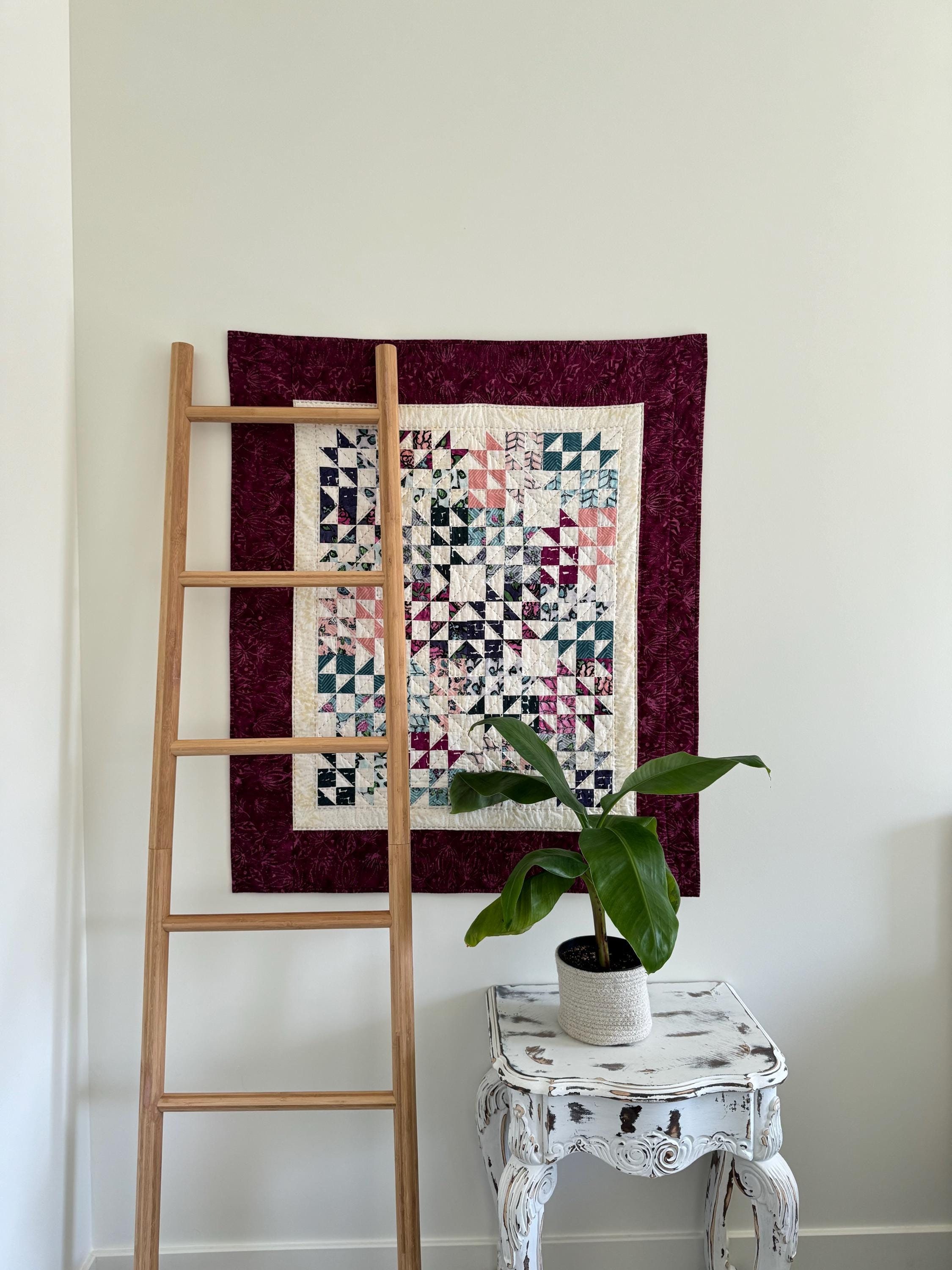 Kaleidoscope Hand Stitched Lap Size Quilt