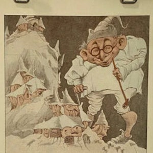 1920s Vintage Children’s Print The Giants Original Book Page Illustration