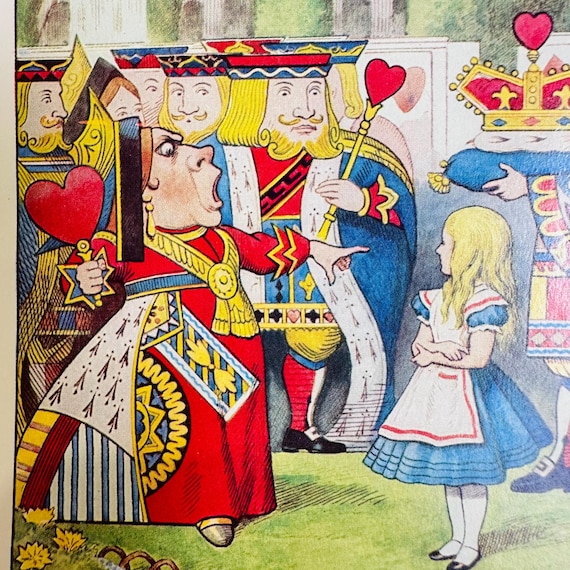 ヴィンテージ 不思議の国のアリス ハートの女王のイラスト - カラー