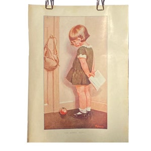 1920s Vintage Children’s Story Illustration Inez Topham Time Out Original Page