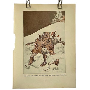 1920s Vintage Children’s Print The Dream Man Original Book Page Illustration