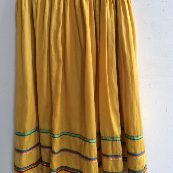 20% off: 1960s dancing skirt for square dancing, contra dancing, swing. All cotton, great colors and completely hand-made