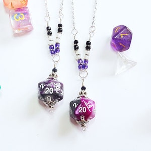 Asexual Pride d-20 necklace, Ace dice necklace, LGBTQIA+ Dice Jewelry, Pride Dice, Asexual pride dice necklace, Ace Pride