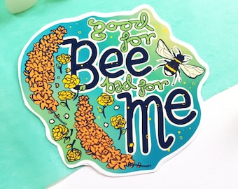 Hayfever sticker, Good for Bee, Bad for me, Insect Waterproof vinyl