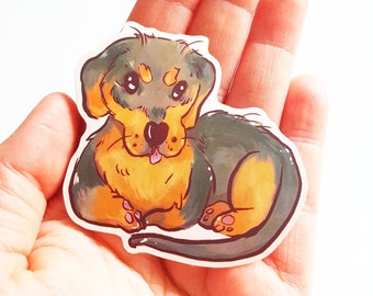 Dachshund sticker, good dog sticker, cute dog sticker, cute puppy
