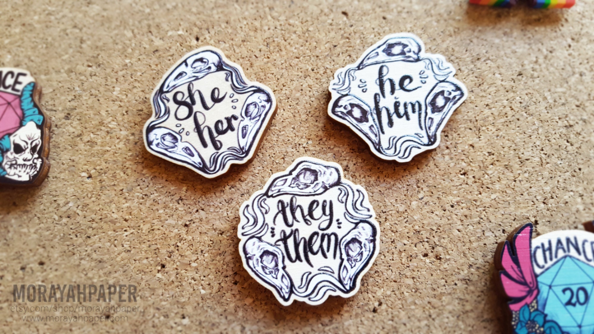 Pronouns Pin Pronouns Badge She/her Pin He/him Pin - Etsy Ireland