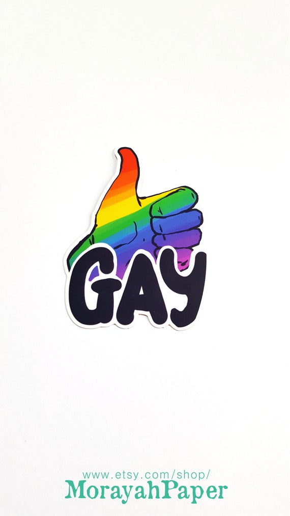 Gay Rainbow Sticker LGBT Sticker Rainbow Pride Gay Pride Etsy