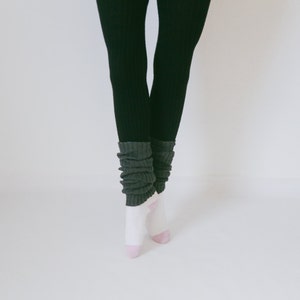 Hand Knitted LEG WARMERS Ballet, Dance, Yoga, Cycling, Slouchy, Stirrup Can be worn over leggings image 4