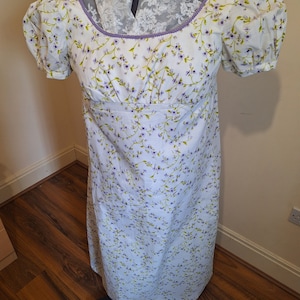 Purple Floral Regency Inspired Dress