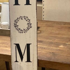 Home sign, Home Sign Vertical, vertical wood sign, living room sign, signs for home, Rustic Home Decor, Front Porch Signs image 4