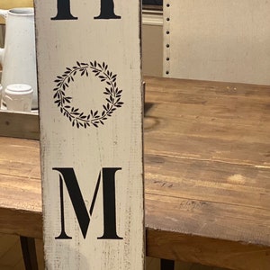 Home sign, Home Sign Vertical, vertical wood sign, living room sign, signs for home, Rustic Home Decor, Front Porch Signs image 3