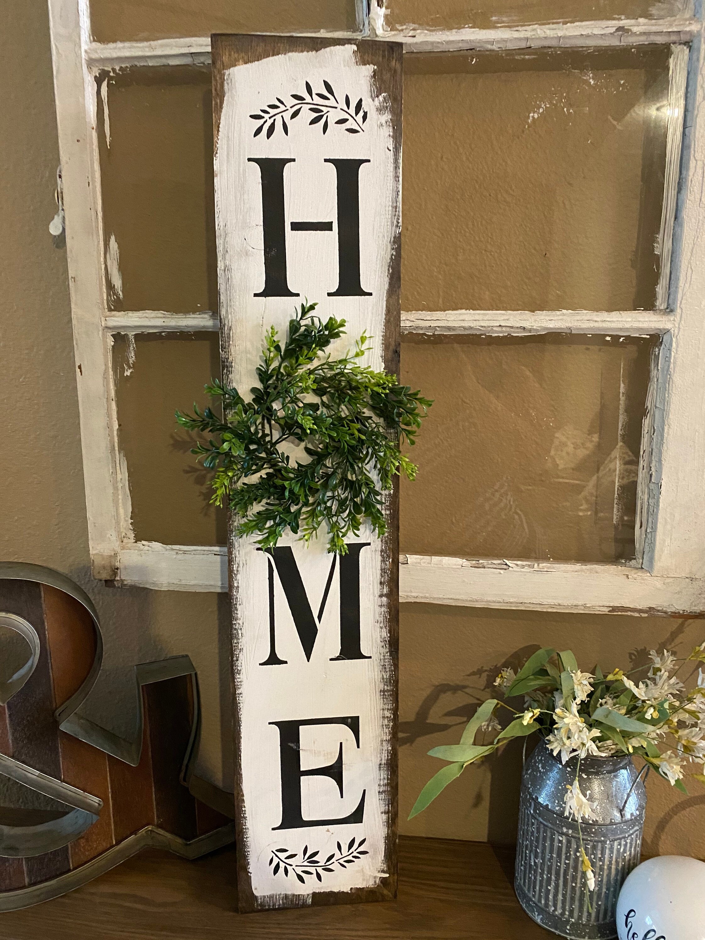 Home sign Home Sign Vertical vertical wood sign living room Etsy
