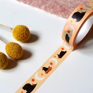 Raben König Washi Tape, Washi Tape, Pilz Washi, Journaling, Herbst Schreibwaren, kawaii, illustriertes Washi, japanisches Kraftpapier