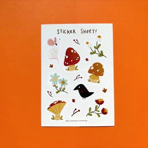 秋のステッカーシート、プランナーステッカー、心地よいイラスト、ビニールステッカー、ジャーナル文具、ノートステッカー、ジャーナリングステッカー