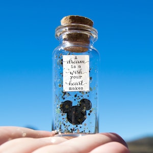 Mickey gift. dream it do it. Never Stop Dreaming. Graduation Gift. Motivational gift. Message in a bottle. Gift for doughter. Children gift