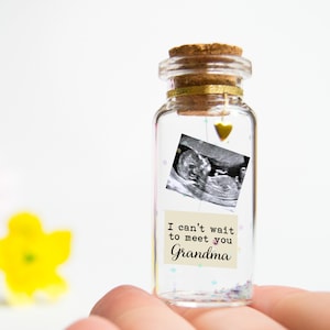 Grandma to be Ultrasound Gift - Can't wait to meet you Grandpa  Custom Baby Ultrasound Sonogram - gift for New grandma Gift for Grandparents
