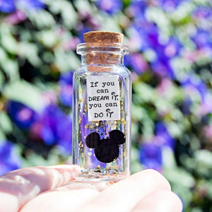 If You Can Dream It You Can Do It. Graduation Gift. Mensaje en una botella. Miniatura. Regalo personalizado. Motivacion