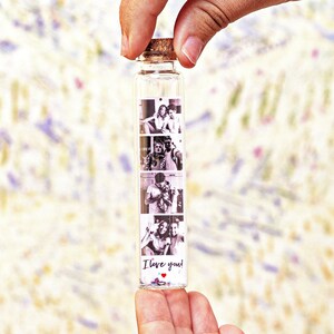 Regalo con fotos, Regalo para pareja, Fotos en una botella, Mensaje personalizado, Regalo de Cumpleaños, Regalo de Aniversario, Love Card