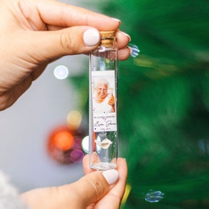 Ornement de Noël commémoratif, toujours dans notre cœur, souvenir commémoratif, nous ne vous oublierons jamais, souvenir de famille avec photos,