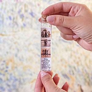 Geschenk für die beste Freundin mit Foto, personalisierte Flaschenpost, Geschenke für Freunde, Karte, personalisiertes Geschenk für Sie, Fotoautomaten-Stil, tolle Freunde
