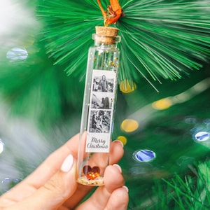 Cadeau de Noël avec photos, cadeau pour couple, message dans une bouteille, cadeau personnalisé pour mari, joyeux Noël, cadeau pour petite amie