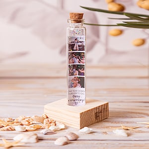 Regali di 1 anno per il fidanzato, marito, regalo per il primo anno, regalo di anniversario con foto, Messaggio in bottiglia, regali personalizzati per lei, per lui, amore