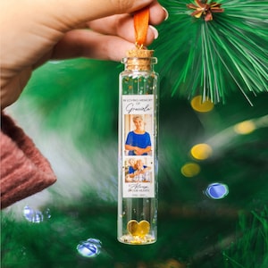 Ornement de Noël commémoratif Toujours dans notre cœur Souvenir commémoratif Nous ne vous oublierons jamais Souvenir de famille avec photos