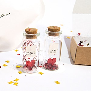 You are my everything - for all my life. Message in a bottle. Personalised Gift. Funny Love Card. Valentine Card for Her Boyfriend Gift Card