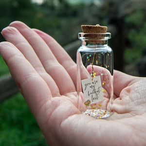 Valentine's Love Gift For Boyfriend. You are my bucket list. Message in a bottle. PersonaliZed Gift. Love Card. Funny Valentine Card. Unique