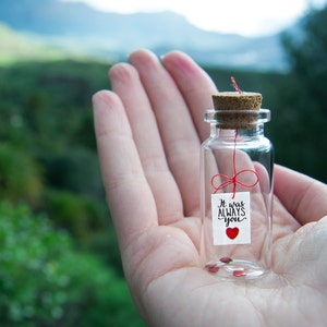 It was always you. Valentines Day Gift for Boyfriend. Message in a bottle. Gift For Girlfriend. Personalised Gift for Him. Funny Love Card.