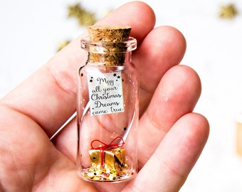 Christmas gift for boyfriend, Gift for him, Funny Xmas card, Message in a bottle Unusual Christmas card for Her Holiday gift ideas Love Gift