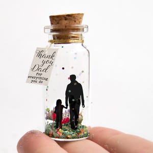 Fathers Day Gift Personalized Dad Gift from Daughter Gift from Son Meaningful Gift for Dad Father&#39;s Day Card Message in a Bottle Daddy Love