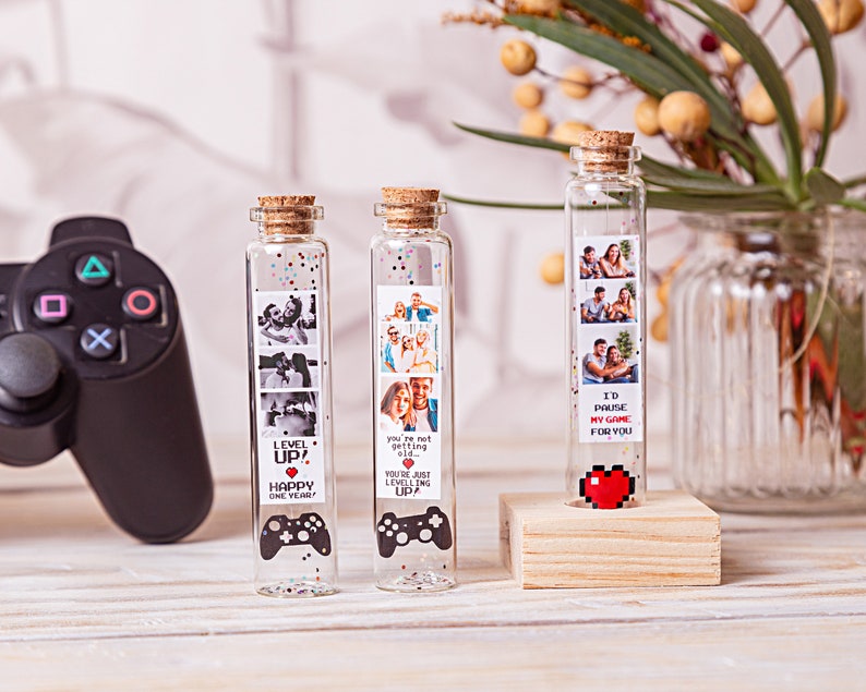 Anniversary gift for boyfriend Gift I love CHU. Anniversary Gift for Men. gift For Girldfriend. I choose You Gift for Him Pixel Heart Gaming image 4