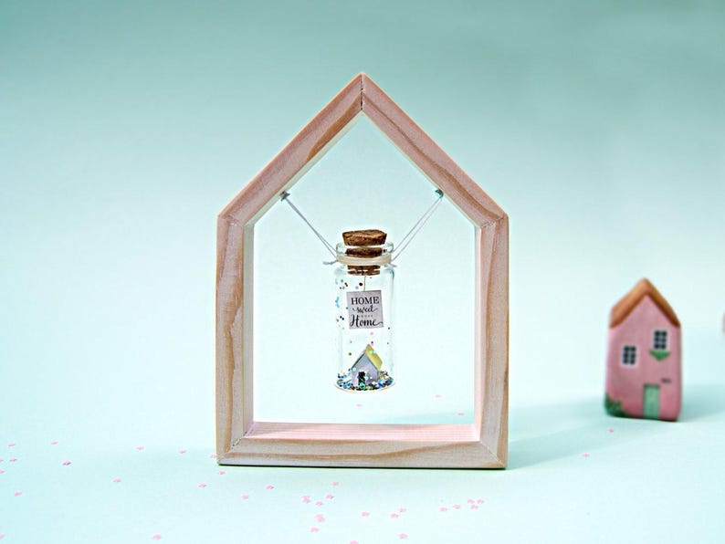 Display your bottle. Floating frame wood handmade. Swing. Frame your message. Personalized gift. Romantic. Thoughtful Gifts. Valentine. image 7