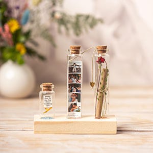 Cadeau pour relation longue distance, Lettre d&#39;amour, Cadeau personnalisé Saint Valentin, Cadeau pour couple, pour petit ami, personnalisable avec photo