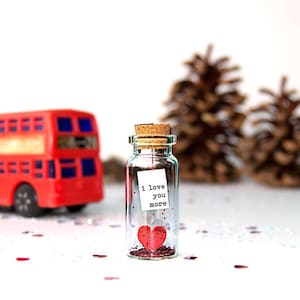 I love you more. I love you most. Message in a bottle. Gift For Boyfriend Personalised Gift Funny Love Card. Valentine&#39;s Gift for Girlfriend