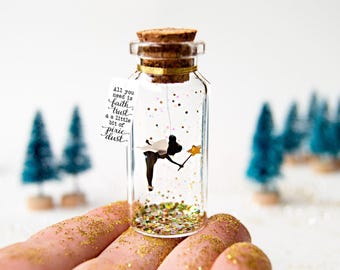 Tinkerbell gift Faith trust pixie dust gifts for her gifts for girl personalised gifts Peter pan gift Valentine&#39;s Gift holiday decor