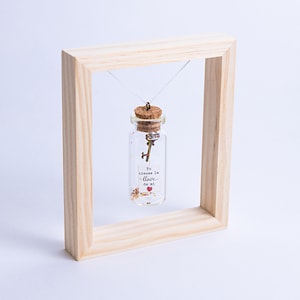 Personalized Gift for girlfriend hold the key to my heart Message in bottle. anniversary gift for Him I Love You Love card for Her Key card image 2