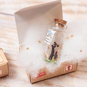 Message In A Bottle Personalized Dad Gift: Meaningful Fathers Day Gift - Custom Text, Miniature Keepsake Bottle, Handcrafted