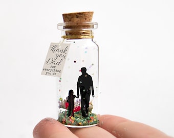 Dad Christmas Gift for Dad Personalized Dad Gift from Daughter Gift from Son Meaningful Gift Dad Card Message in a Bottle Daddy I Love You