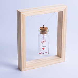 Valentines Day Gift for boyfriend I love you Gift Message in a bottle Personalised Gift. Funny Love Card. holiday decor. Special card Mature image 2