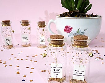 Will you be my bridesmaid / Bridesmaid proposal / Message in a bottle / Bridesmaid gift / Bridesmaid card /I can't say I do without you gift