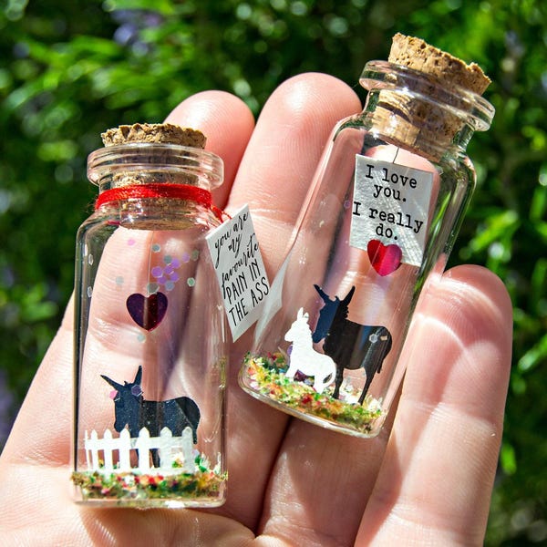 Valentines Day Donkey Gift. Personalized Gift for Boyfriend. I love you Gift. Kick Ass. Birthday Gift for Friend. Gift for Couple Valentine