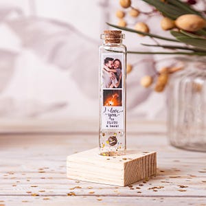 ボーイフレンド、ガールフレンドへのパーソナライズされた写真ギフト、I love you to PLUTO & back、ボトルに入ったメッセージ、面白いラブカード、彼へのバレンタインギフト。