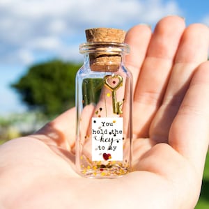 Valentines Day Gift Key Personalized Gift for girlfriend. Key gift. Boyfriend gift anniversary gift for Him I Love You card for Her Key card