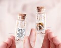 BEST FRIENDS photo gift. Friends are  like stars Message in a bottle Miniatures Personalised Gift. Funny Card Gift for her women girl woman