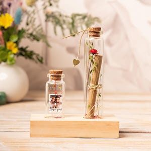 VALENTINES DAY Gift for Husband, Personalized Love Letter & Photo Bottle Set. Personalized Gift for Boyfriend, lesbian, for Him Her, couple