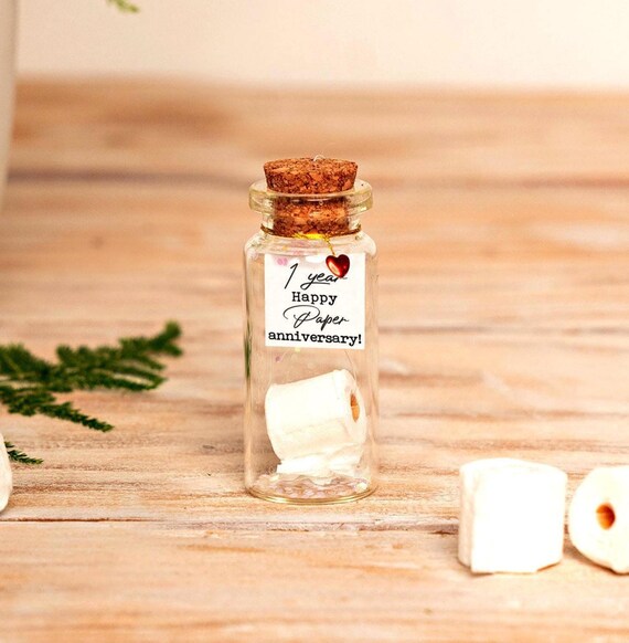 Funny Paper Anniversary Gift –mini Bottle With Toilet Paper Roll