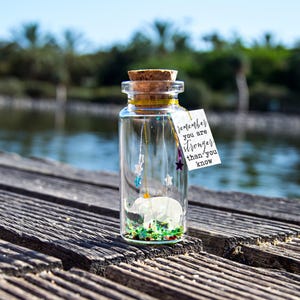 Personalised Gift for friend Elephant Gift. Don&#39;t forget how strong you are. Message in a bottle Personalised Gift for Him Valentine’s Gift